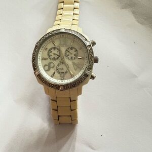 Michael Kors Women MK-5079 MOP Dial Pave Chronograph 40mm Quartz Watch 6 1/4"